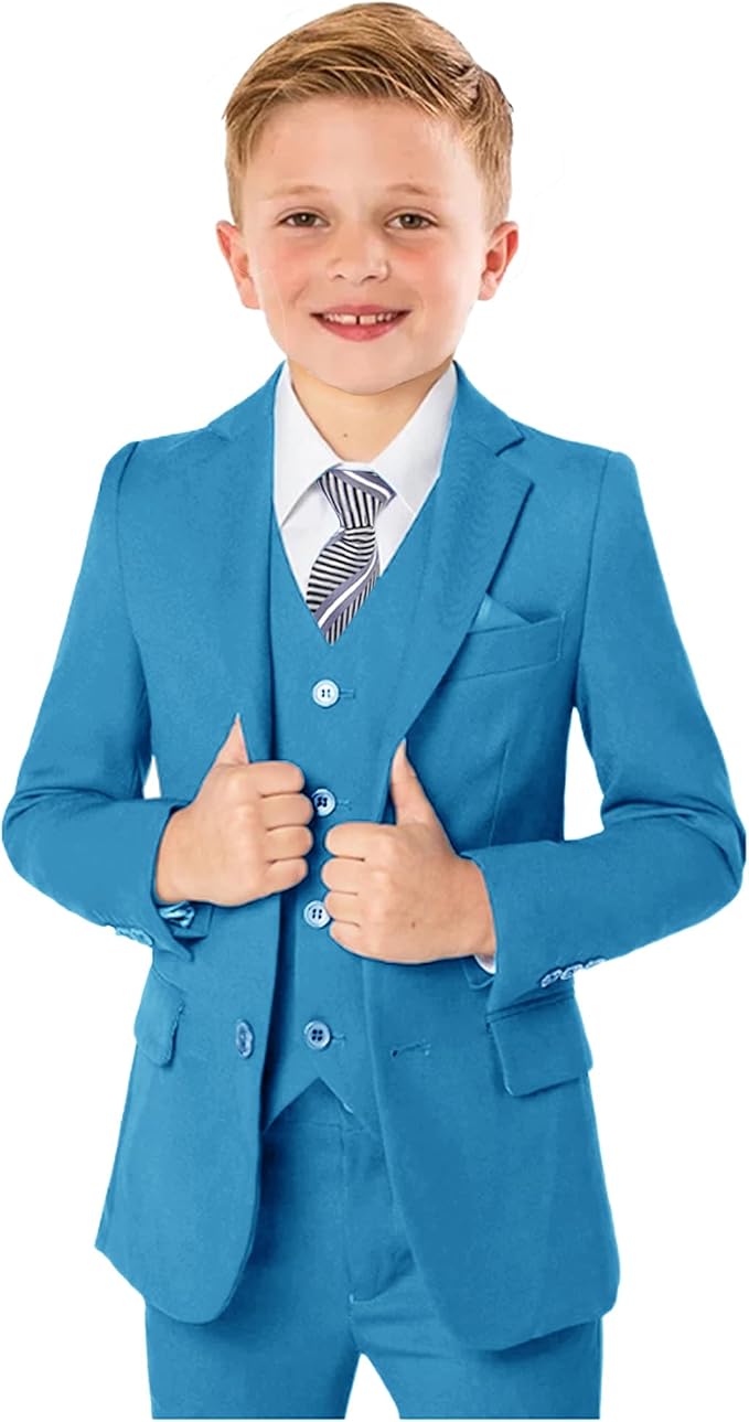 Boys’ Formal Suit 5 Piece Set, Toddler Tuxedos by KEYWANTS