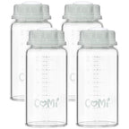 COMI Natural Glass Baby Bottle, Standard Neck Breastmilk Storage Bottle by COMI