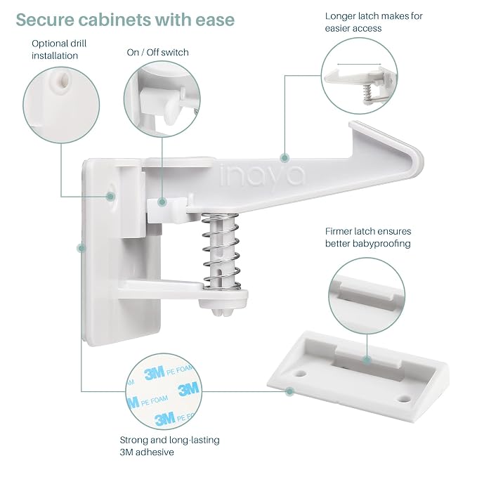 Inaya Cabinet Locks Child Safety Latches - Image 2