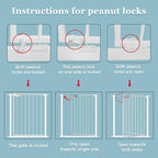 WAOWAO Triple Lock Baby Gate Extra Wide 81.49-85.82" Pressure Mounted Walk - Image 3