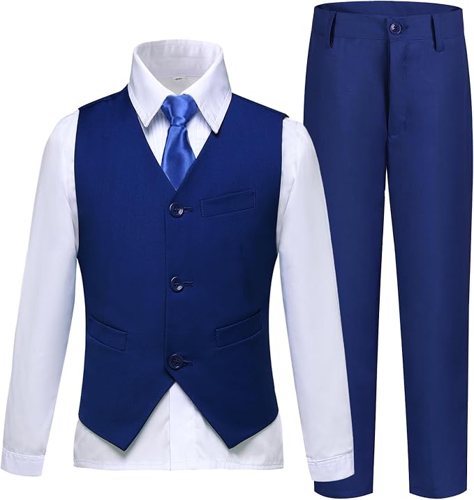 Boys’ Formal Suit 5 Piece Set, Toddler Tuxedos - Image 2
