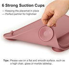 2 Pack Baby Silicone Mat, with Suction Base and 8 Stretchable Straps, Seposeve - Image 2