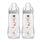 MAM Easy Active Baby Bottles 11oz, Fast Flow Skinsoft Silicone Nipple by MAMBabyUSA
