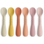 ME.FAN Silicone Baby Feeding Spoons 6 Pack First Stage Infant Spoons by MEFAN