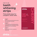 New Zimba Cherry Flavored Teeth Whitening Strips | Vegan, Enamel Safe Hydrogen - Image 6