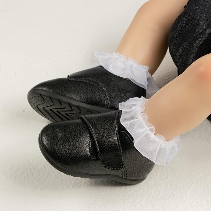 ohsofy Infant Baby Boy Oxford Shoes PU Leather Loafers Rubber and Soft Sole - Image 3