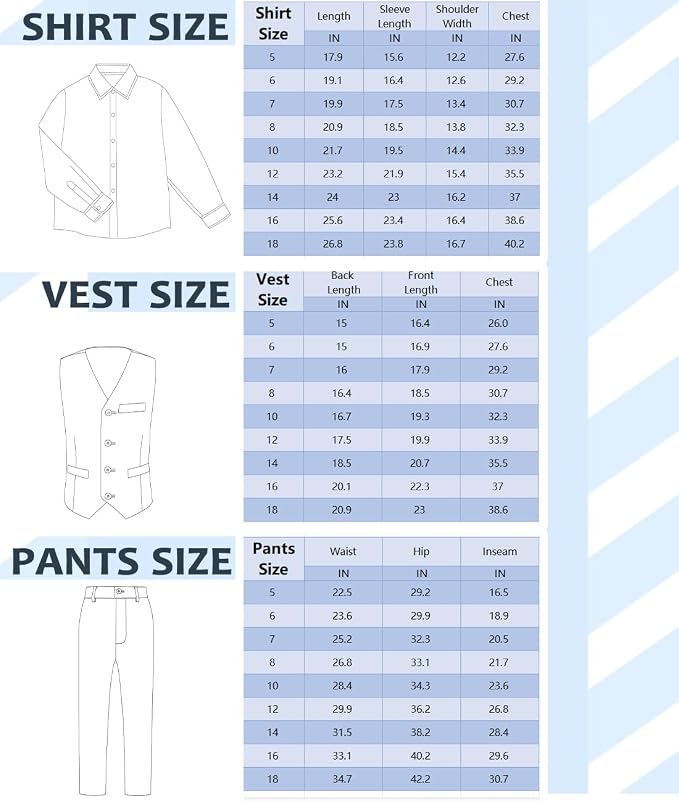 Boys Suits Formal Dress Vest and Pants Set - Image 6