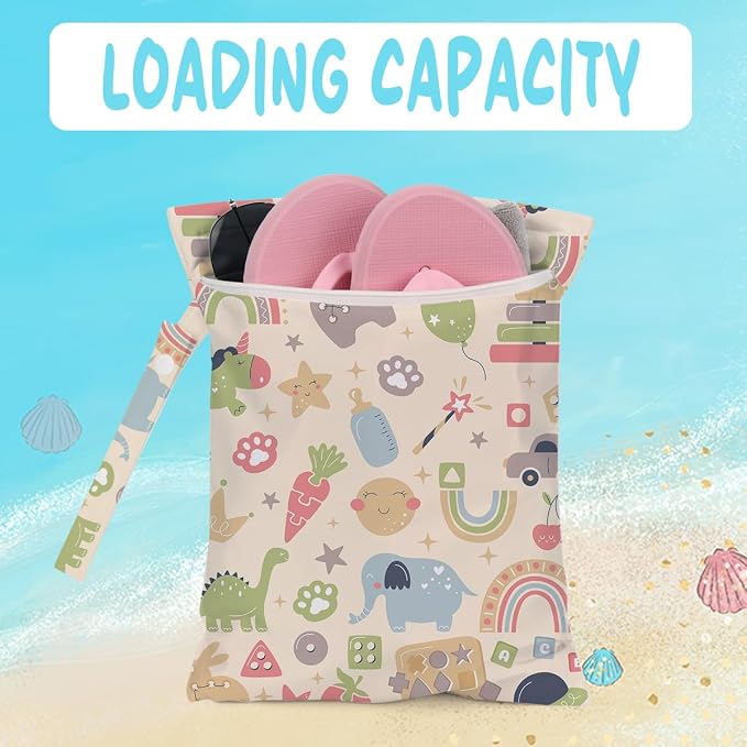 Wet Bag for Baby Swimsuit Kids Wet Dry Bag for Breast Pump Parts Diaper Bag - Image 4