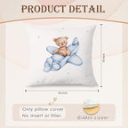 SPBL&L Baby Bear Pillow Covers 18x18, Woodland Animals Nursery Decor - Image 5