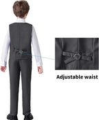 Boys' Suits Formal Slim Fit Tuxedo Boys Vest and Pants Set - Image 3