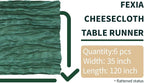 FEXIA 6 Pack Emerald Green Christmas Table Runner St Patrick's Day Decorations - Image 2