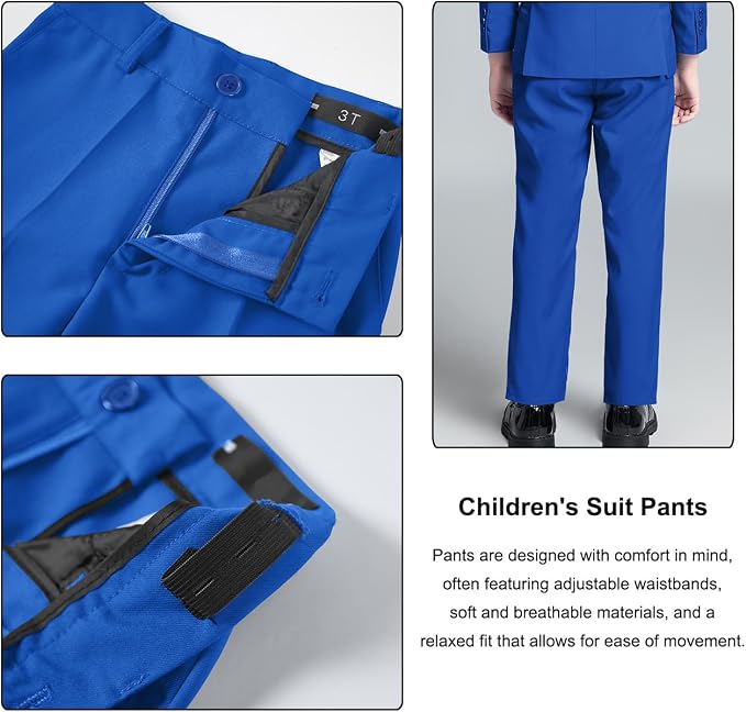 Boys Suit for Kids Teens Formal 5 Piece Tuxedo Suit Set - Image 5