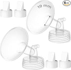 4PCS 19mm Breast Pump Flanges, Duckbill Valves Compatible by GOTOCUT