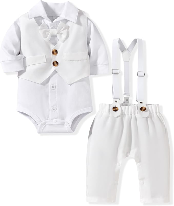 Aalizzwell Baby Boys Gentleman Outfit 3 Piece Formal Suit Set by Aalizzwell