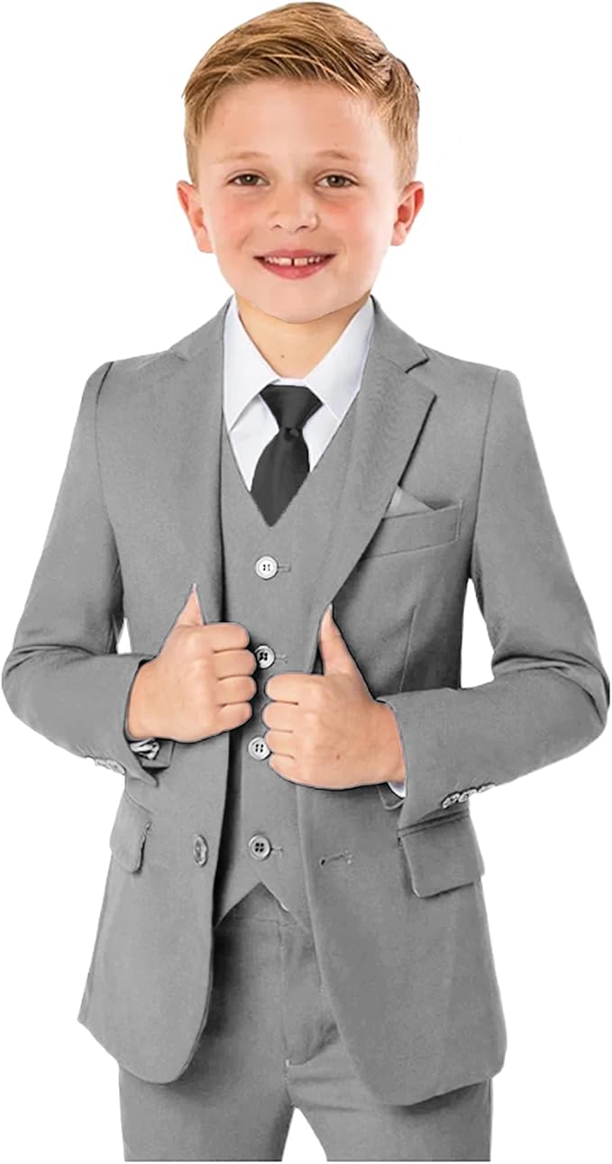 Boys’ Formal Suit 5 Piece Set, Toddler Tuxedos by KEYWANTS