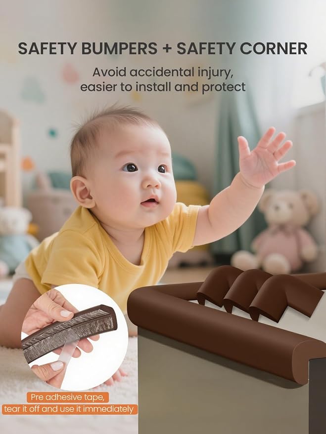 Baby Proof Edge Corner Protector, 16.4FT 0.47''Th L-Shape Furniture Corner & - Image 5