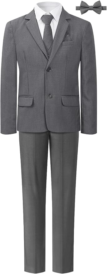 A&J DESIGN Boys 7-Piece Formal Suit Ring Bearer Outfit by AJDESIGN