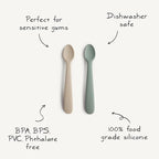 mushie Silicone Baby Feeding Spoons | 2 Pack - Image 8