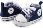 Meckior Baby Girls Boys Canvas Sneakers Soft Sole High-Top Ankle Infant First - Image 5