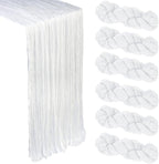 6 Pack White Cheesecloth Table Runner 10Ft Gauze Cheese Cloth Table Runner by Heneger
