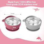 2 Pack Stainless Steel Baby Bowls - Image 2