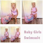 Aalizzwell Toddler Baby Girl Bathing Suit Two Piece Swimsuit Bikini Beach Wear - Image 2