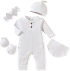 Aalizzwell Newborn Baby Ribbed Romper by Aalizzwell