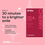 New Zimba Cherry Flavored Teeth Whitening Strips | Vegan, Enamel Safe Hydrogen - Image 2