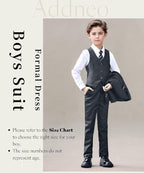 Boys' Formal Suit Set Adjustable Waist Suits - Image 2