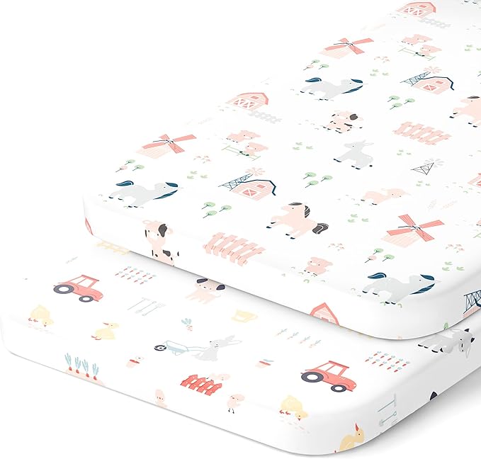 Bedside Sleeper Bassinet Sheets 35x20 Compatible by JoeyJoan