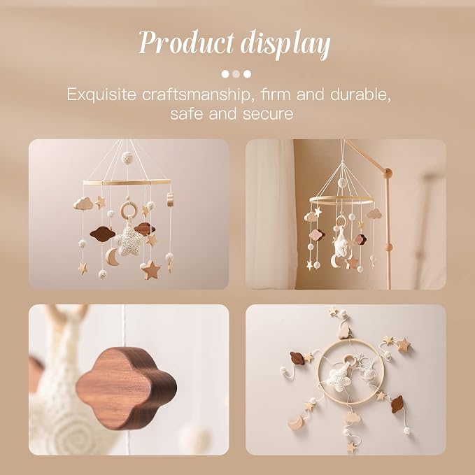 let's make Baby Crib Mobile for Boys Girls| Boho Nursery Mobile| Gender Neutral - Image 5