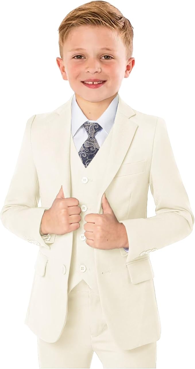 Boys’ Formal Suit 5 Piece Set, Toddler Tuxedos by KEYWANTS