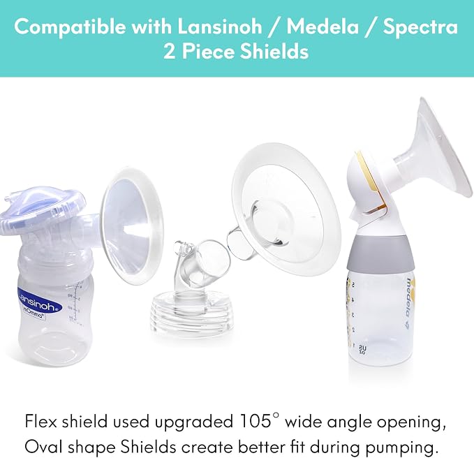 2 Count of 23mm Breast Pump Flanges Compatible - Image 5