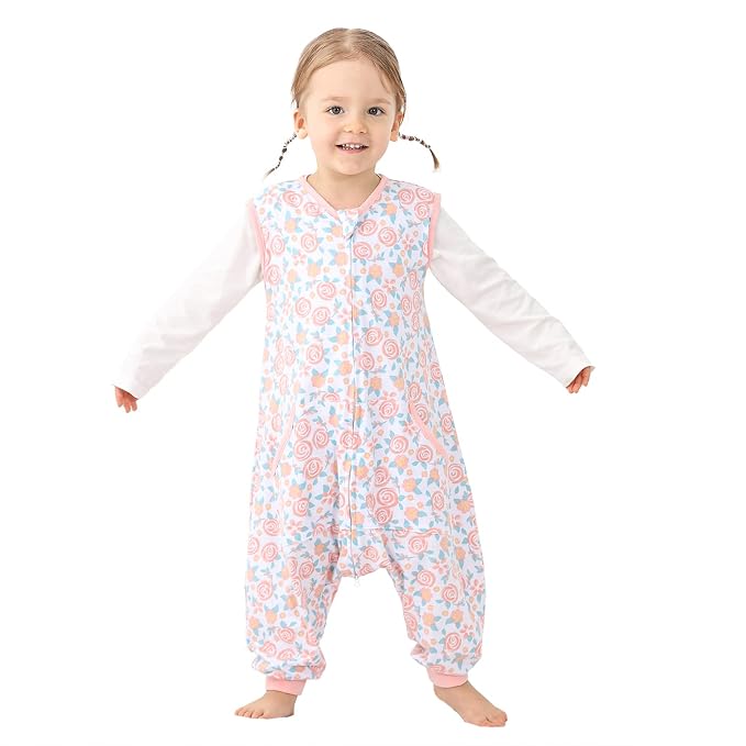 WONDAY Toddler Sleep Sack with Feet, 0.5 Tog Sleeping Sacks by WONDAY