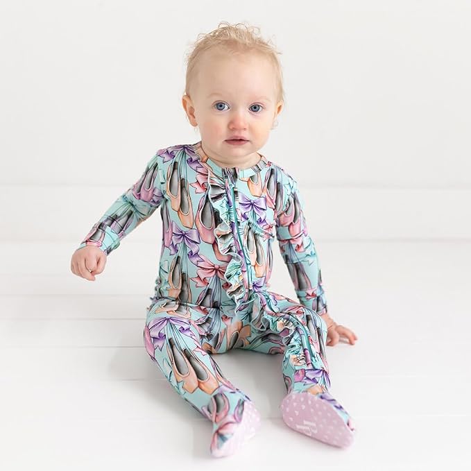 Posh Peanut Footie Pajamas for Baby Girls – Sleepers in Viscose from Bamboo - Image 4