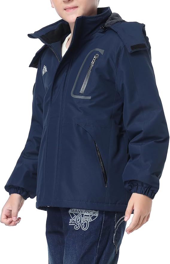 Kid's Ski Jacket Waterproof Winter Coat Boy's and Girl's Fleece Snowboarding - Image 3