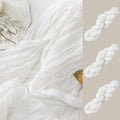 FEXIA 3 Pack White Cheesecloth Table Runner 35x120 Inches by FEXIA