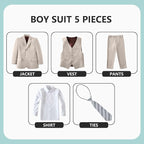 Boys' 5 Piece Formal Suit Set - Image 2