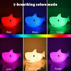 LOVERUIS Shark Night Light for Children, 7 Color Changing LED Portable Touch - Image 6