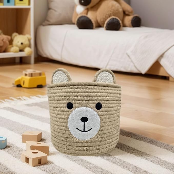 Bear Basket for Nursery, Baby Shower Basket, Baby Baskets for Storage, Laundry - Image 6