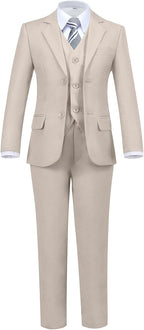Boys' 5 Piece Formal Suit Set by Hipfun