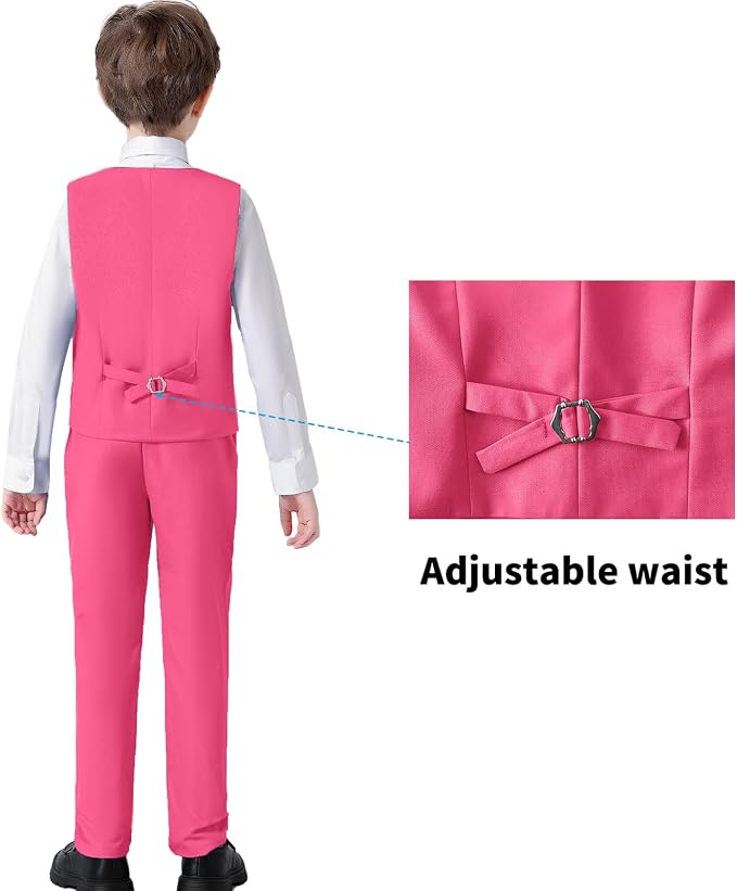 Boys' Suits Formal Slim Fit Tuxedo Boys Vest and Pants Set - Image 3