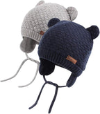 XIAOHAWANG Baby Hat Cute Bear Toddler Earflap Beanie Warm by XIAOHAWANG