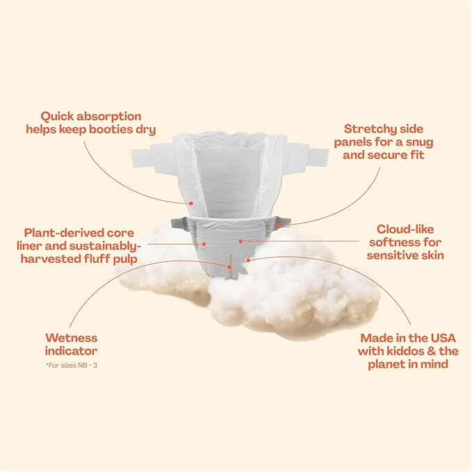 Hello Bello Premium Diapers Size 6, Extra-Absorbent, and Hypoallergenic Baby - Image 3