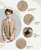 Visaccy Boys Suits Slim Fit Dress Clothes Ring Bearer Outfit - Image 2