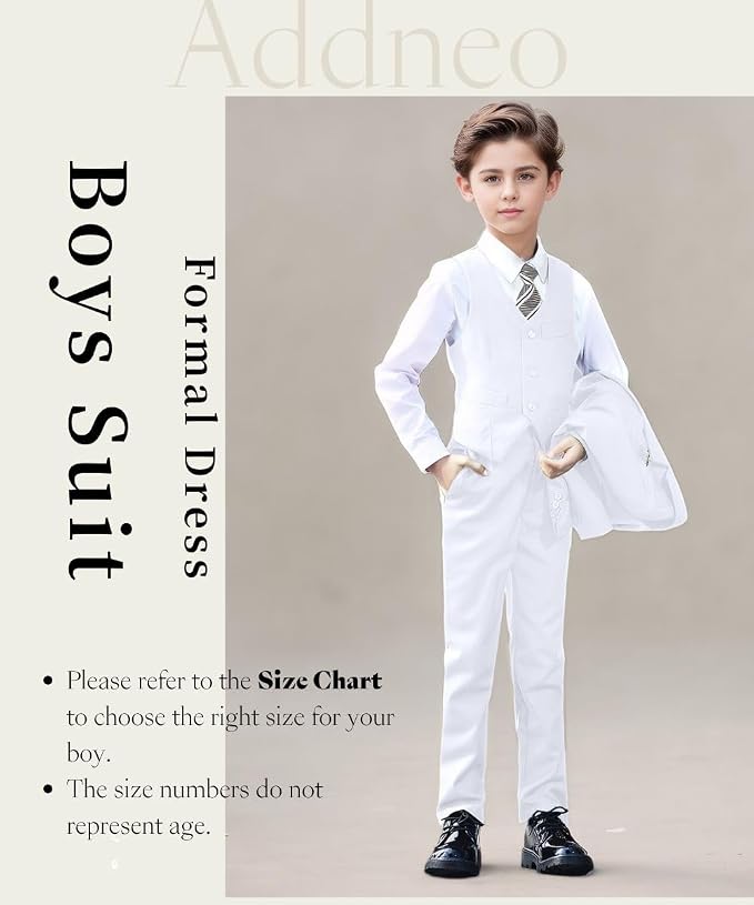 Boys' Formal Suit Set Adjustable Waist Suits - Image 2