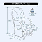 Rubber Wood Gliding Rocking Chair - Image 2