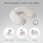 Little Grape Land Nursing Pillow, Soft 100% Cotton Breastfeeding Pillow - Image 4