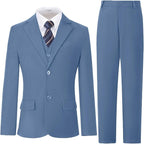 Boys Suit for Kids Teens Formal 5 Piece Tuxedo Suit Set by Lycody