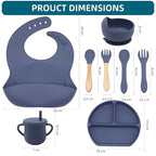 100% Silicone Baby Feeding Set, BPA Free Baby Dishes - Image 2